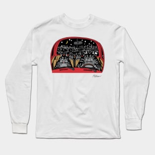 B kliban cat - cat driving a car Long Sleeve T-Shirt